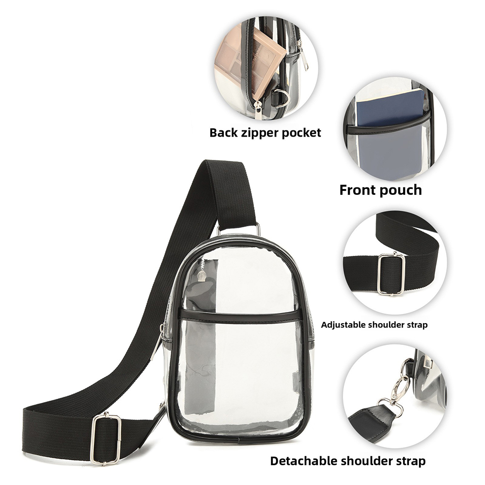 Bolsa sling transparente, bols - Sling Backpack Shoulder avaliação e preço