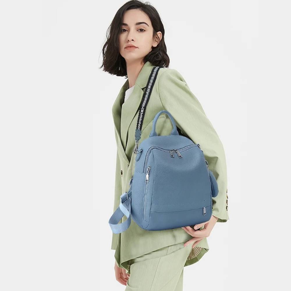 Mochila feminina de couro genu - Fashion Backpack Women avaliação e preço