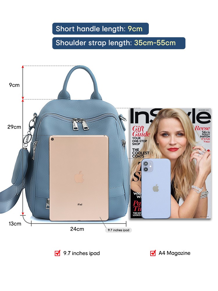 Mochila feminina de couro genu - Fashion Backpack Women avaliação e preço