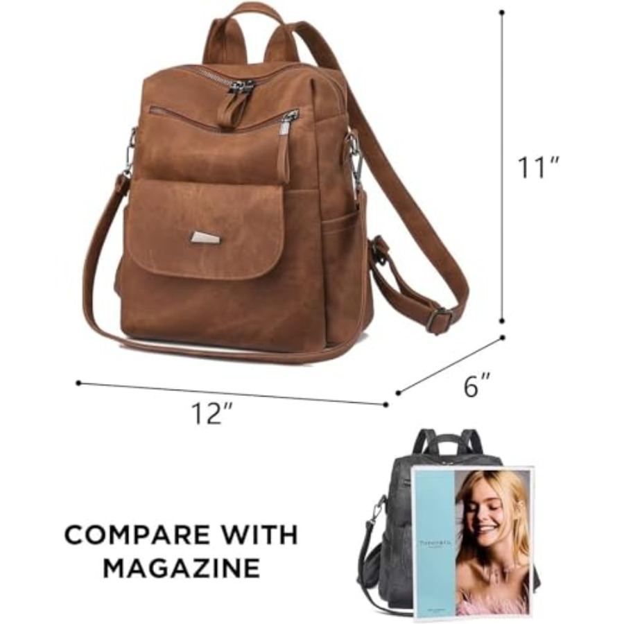 Mochila de Couro PU para Mulhe - Fashion Backpack Women avaliação e preço