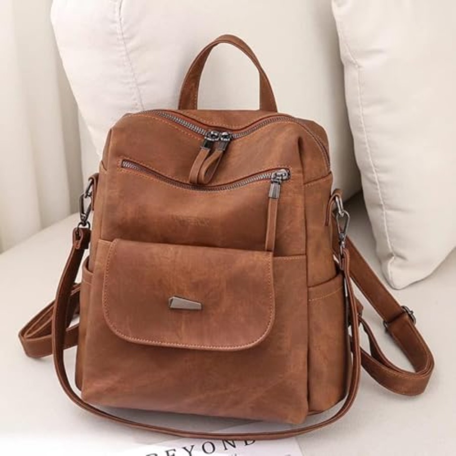Mochila de Couro PU para Mulhe - Fashion Backpack Women avaliação e preço